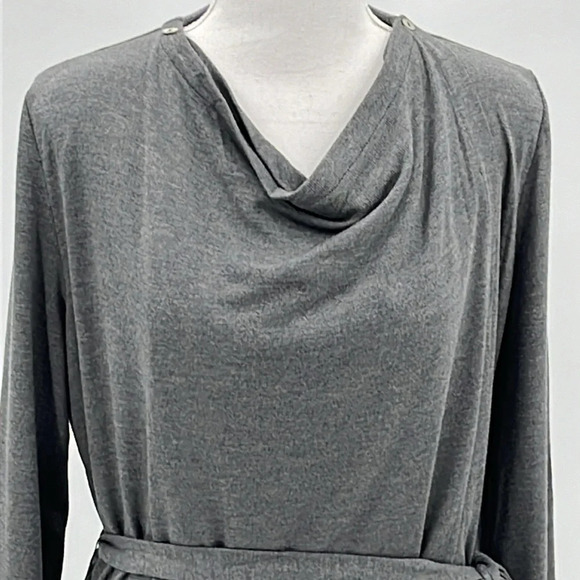 Amour Vert Belted Wrap Top in Grey - NWOT - Size XS - Picture 2 of 8